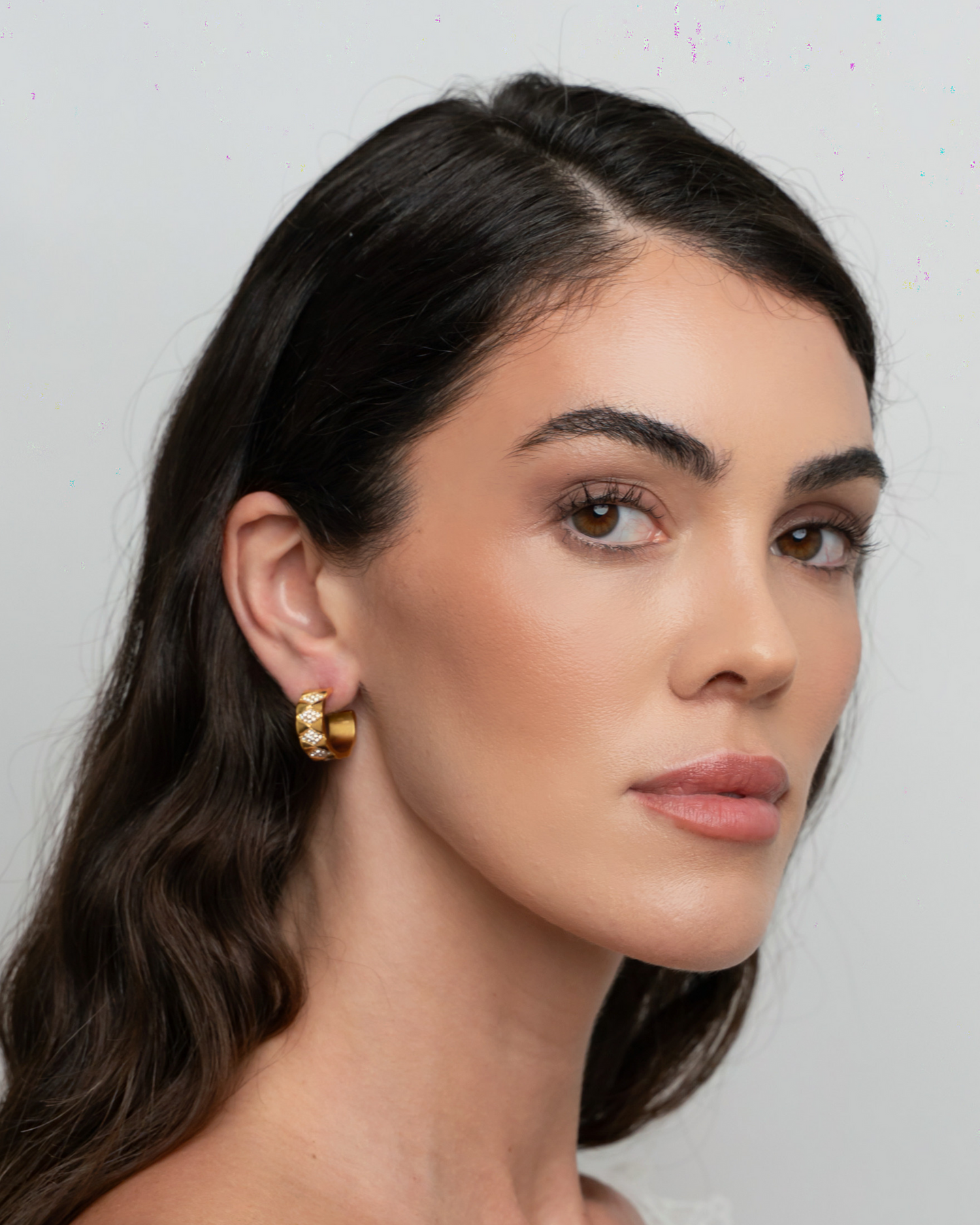 Signature Loop Jeweled Earrings - Gold